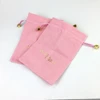 custom free samples black velvet bag logo printed packing pouch dust cloth gift bags