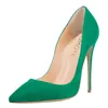 Cheap price women fashion pointed toe green high heels stilettos offers bridal shoes