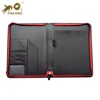 custom PU PVC leather A4 zipper cardboard document folder