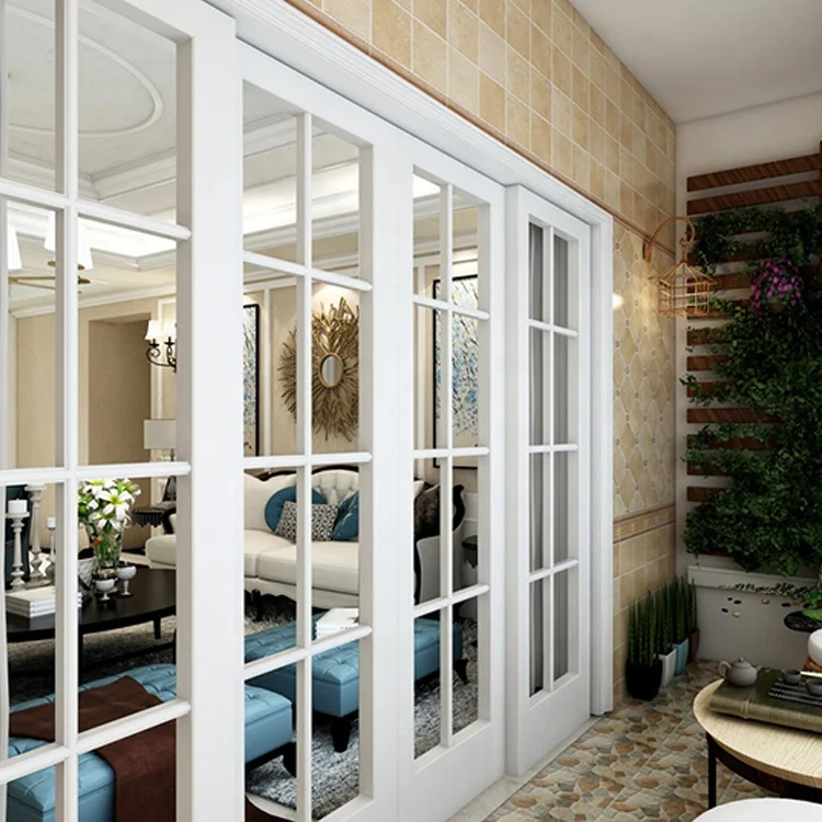 מפעל מחיר upvc הזזה זכוכית דלת לסלון