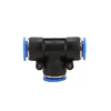 PE T type tee coupling three way connector piece tube quick connect one touch tee air fittings pneumatic air hose fittings