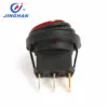 KCD1-2 Red 3-pin On-Off With Lamp Round Switch Button 250V 6A 125V 10A