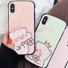 For Apple xsmax four corners shatter-resistant mobile phone shell for iPhone7plus cute crown pig xr for lovers 8p shell