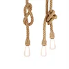 Pendant Light Hemp Rope hanging lamp Loft Retro Industrial