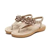 Wholesale Hotsale fancy floral PU shoes v-shape ladies sandals Factory Price Directly