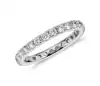 Pave White Cubic Zirconia Eternity Rings 925 Sterling Silver