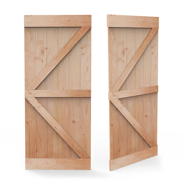 Neue Produkte Innen Massivholz Platten Schiebe Barn T&uuml;r Holz Panel T&uuml;r Design