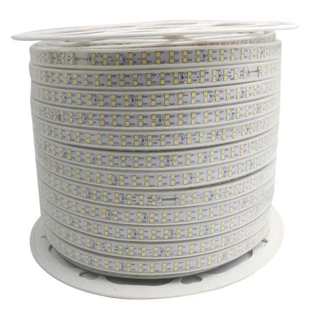 SMD2835 152leds Double Rows 220V Flexible LED Strip Light Indoor Outdoor Waterproof Blue Rope Lighting