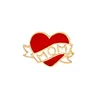 Mom heart tattoo art enamel lapel pin collar brooch pin badges