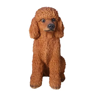 ear cute standing polyresin crafts miniature garden teddy dog