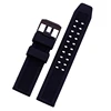 EACHE Special Design Black 23mm Silicone Rubber Strap For Man Watch Waterproof With Black Buckle