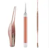 3pcs Earpick Ear Wax Removal Tools with LED Light - Ear Spoon Digger & Tweezers for Ear Health Care for Baby Gift Set