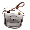 Children Shoulder Bag Mini Cat Ear Messenger Bags Simple Small Square Bag Kids All-Match Key Coin Purse Cute Princess Handbags
