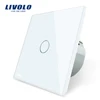 110-250v light switch 1 gang 1 way basic touch wall light switch touch panel