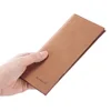 PU leather wallet fashion ultra-thin vintage matte long mens wallet