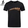 Pioneer camp famous brand short men's t-shirt camel print Quality cotton Fashionable loose Men's t-shirt with a round neckline