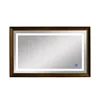 Framed decorative bathroom mirror explosion-proof smart LED bath mirror with light