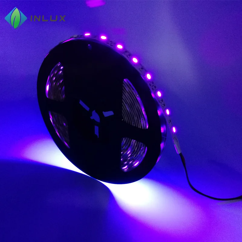 DC 12V 24V smd 2835 60leds/m ultraviolet uv light 365nn 380nm 385nm 390nm 395nm 400nm 405nm IP20 IP65 IP67 IP68 uv led strip