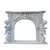 Freestanding Indoor Gas Marble Fireplace Frame Decorative Fireplace Surround