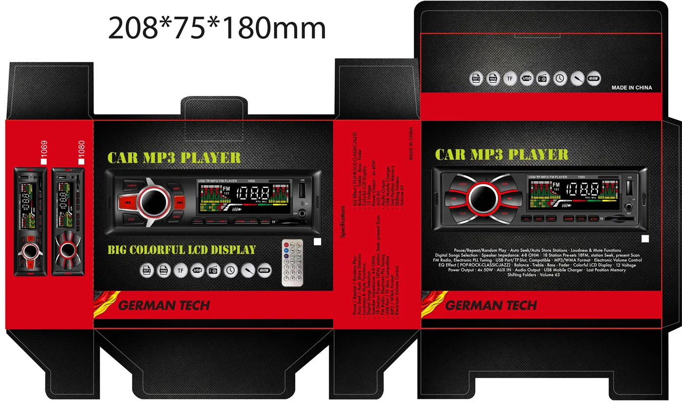 Pioneer Car Audio With Sd Usb Aux Car Stereo Mp3 Player With Lcd Panel