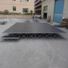 Assembly portable stage platform with aluminum stage steps