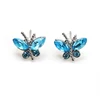 New Crystal Butterfly Little Girls Earrings Wholesale Kids Earrings Stud