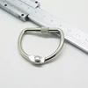 Simple Metal Silver 1.5 Inch Screw Lock D Ring Washi Ring