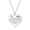 Christmas Selected Gifts - Stainless Steel Guitar Pick Engrave Logo Heart Pendant necklace