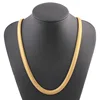 free sample hiphop Stylish 18K 8MM Simple snake 18K gold necklace, hiphop delicate snake bone copper chain necklace/