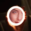 Promotion Round Portable Led Makeup Mirror Compact Pocket Cosmetic Mirror with Led Lights