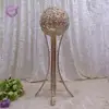 ZT00480 high quality round ball gold metal with crystal beads candle holder for events or wedding