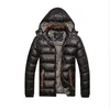 New Solid Hooded Winter down Jackets Casual Shiny Down Padded Jacket Men
