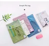 New office learning multi-function A4 grid foldable file bag data file storage bag zipper file folder bag