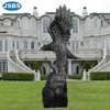 Antique Outdoor Large Hand Carved Stone Eagle Statue