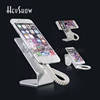 Mobile Phone Security Stand Cellphone Display Holder Iphone Pull Device For Retail Phone Shop With Metal Base Oval Square White