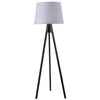 Three-legged triple iron matt black color standing floor lamp with linen UL CE for hotel