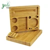 2 Piece Bamboo Assorted Styles Rolling & Storage Tray