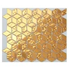 art diamond shaped gold foil glass mosaic tiles