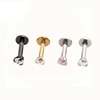 Internally Threaded Rods Labret Lip Piercing Jewelry Monroe Body Piercing Jewelry Labret Ring Lip Prong Set CZ Crystal