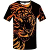 Wholesale Short Sleeve Lion Digital Print Casual Custom T Shirt Printing