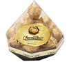 Pinnacle style gift box golden foil wrapping sweet chocolate wafers covered peanut round ball filled with milk choco cream