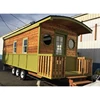 Motor Prefabricated Movable Wooden House, Wooden Trailer House, Small House Trailer