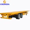 2 double axles 20 ft footer feet high flat bed container trailer