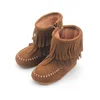 New Arrival Children Boots Brown Plush Lining Snow Winter Kids Leather Boots