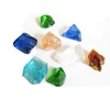 wholesale Natural Clear Colored Cobalt Blue Slag Glass stones for Landscaping