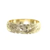 Custom yellow gold sterling silver hawaii plumeria scroll jewelry ring for unisex