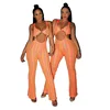NS4343 Latest Wholesale African Women Casual Fashion Trumpet Legs Jumpsuits