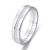Unique party 925 silver 3 A cubic zirconia simple fashion wedding band italian design ring