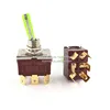 Green handle E-TEN1321 Current 15A 6 feet 2 files Double pole single throw rocker toggle switch High-end soldering feet