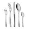 Modern Sleek Design Wedding Silverware Set, 40 Piece Silver Stainless Steel Cutlery Flatware For 8